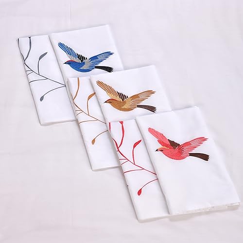 Miniatura 4 de SUPERIOR Swallow - Juego de funda de edredón bordada, algodón de fibra larga, matrimonialQueen, dorado