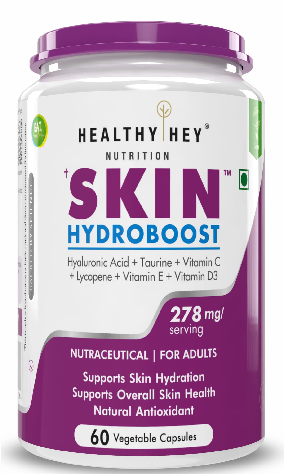 HealthyHey Nutrition Hydrate and Firm Skin with Hyaluronic Acid - Supplement to Support Skin Hydration, 60 Day Supply - 60 Count-image-27