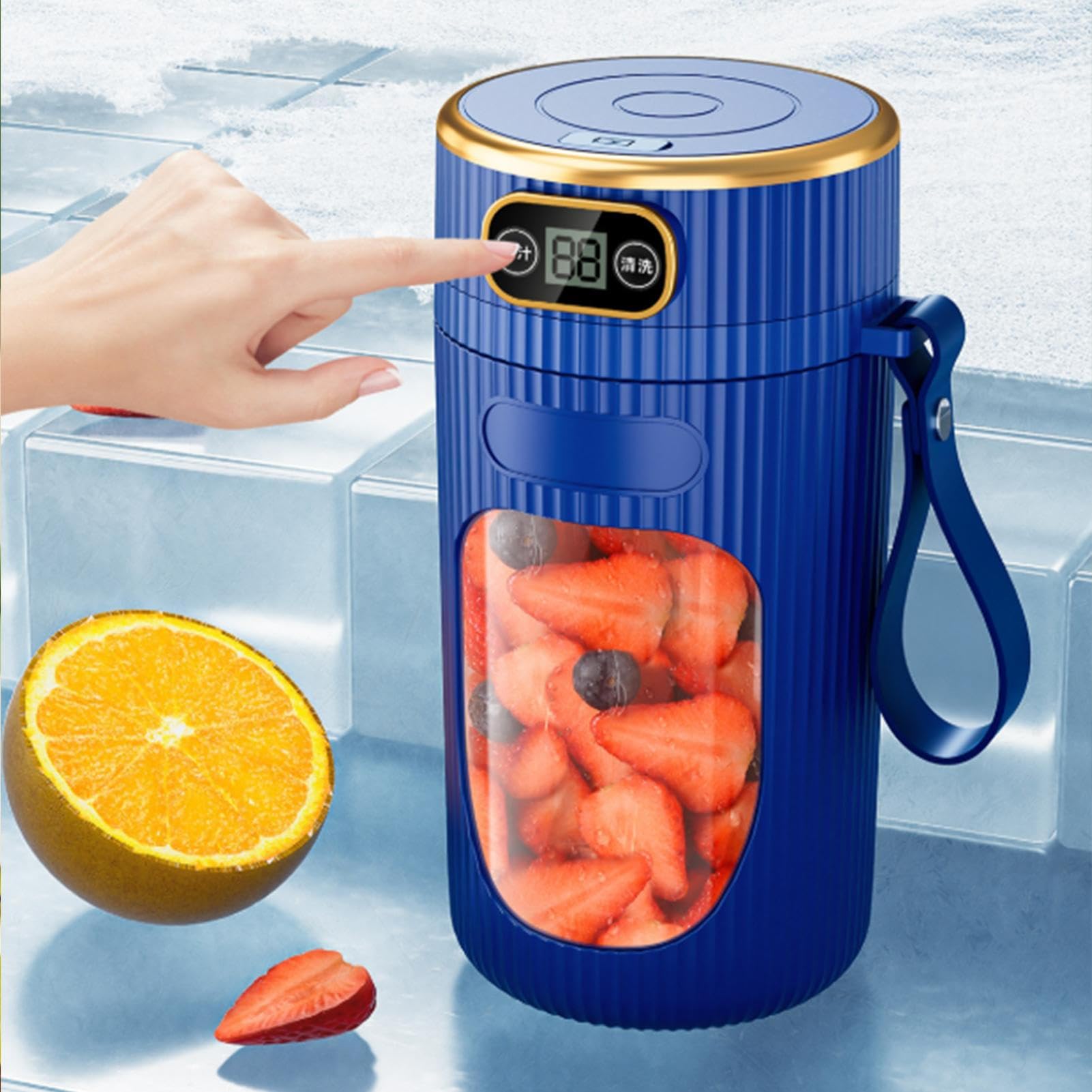 Estrattore Di Succo Portatile | Di Succo Compatta - Bottiglia Mixer Elettrica Compatta per Shakes Proteine, Preparazione di Pasti, Escursioni, Picnic, Sport, Spiaggia e Cucina