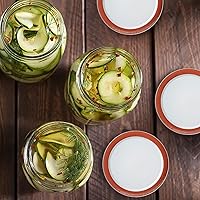 Vista 7 de 30 tapas para tarros de conserva, tapas anchas de boca regular para frascos de bola, Kerr y otras marcas de tapas de conservas de boca ancha a