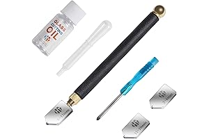 Glass Cutter for 2mm-20mm Thick Glass, Professional Glass Cutting Tool with Aotomatic Oil Feed System