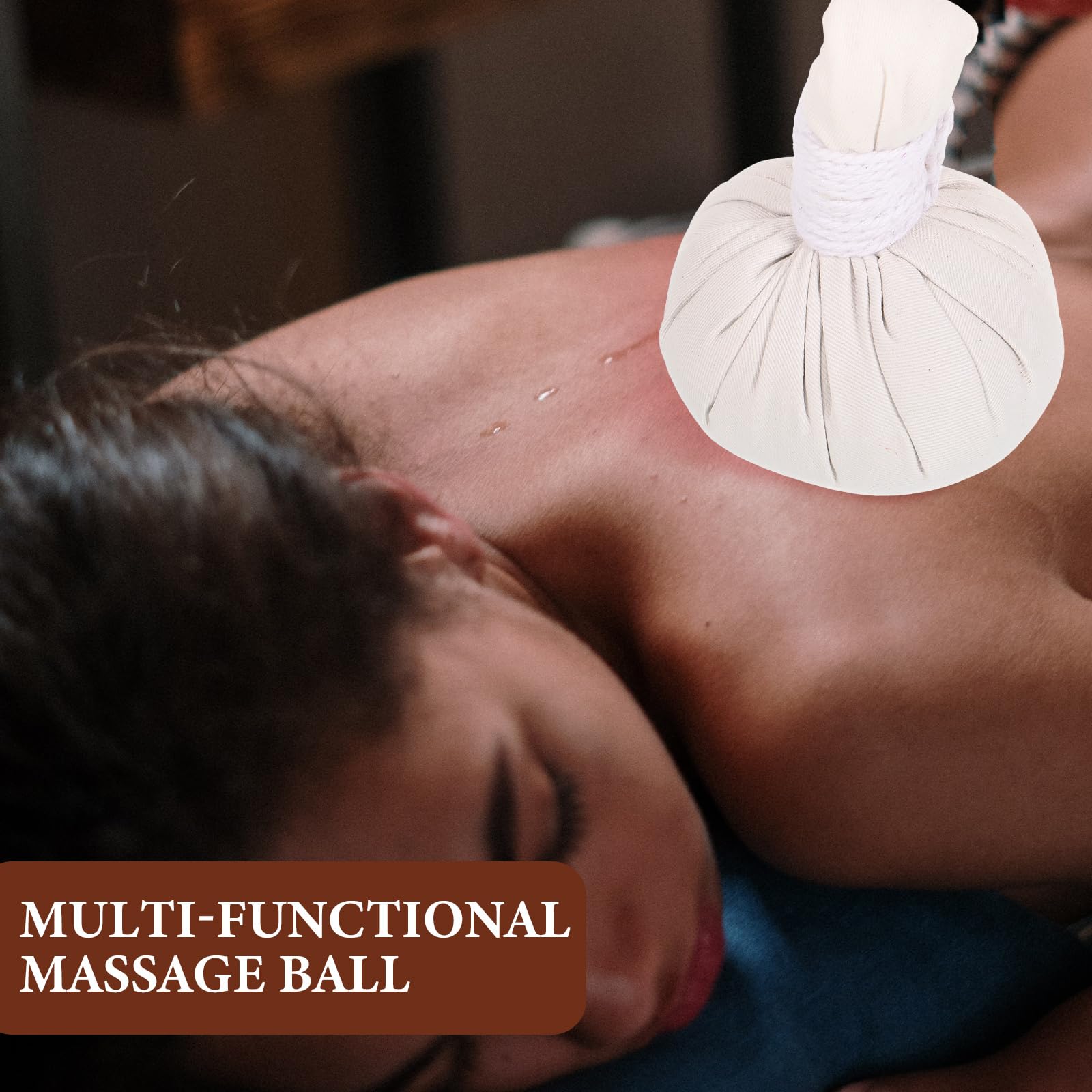 SEWACC Lot de 2 balles de massage thaïlandaises à base de plantes, Spa Thaïlandais Massage Aux Compresse Boule Sacs Chauffants et aromatique pour spa et détente à domicile