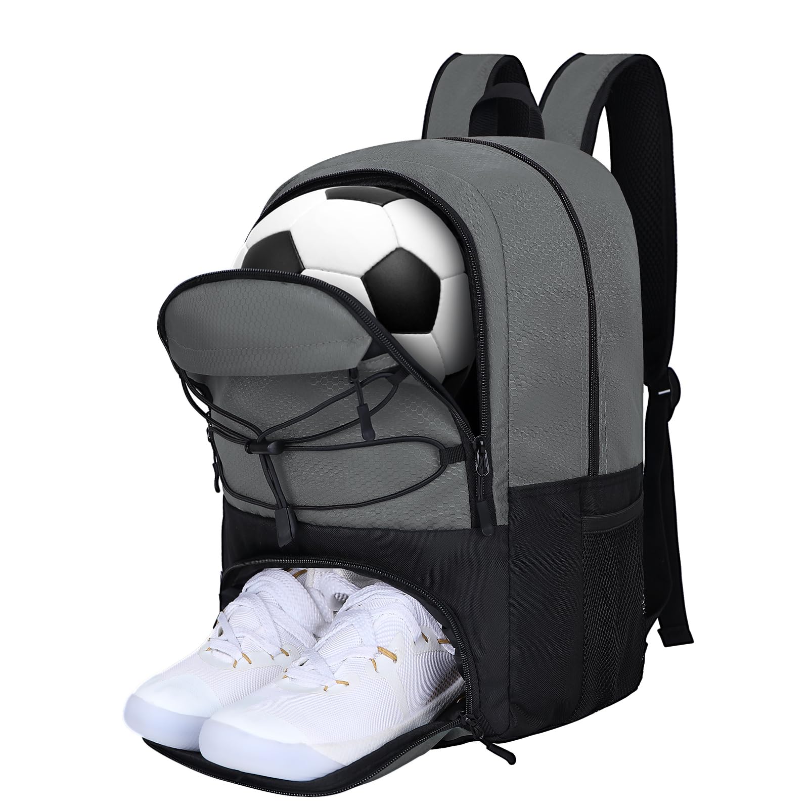 Goloni Soccer Backpack Bag with Separate Ball & Cleat Shoe Compartment,Sports Gym Backpack for Teen Girls Boys Men Women Kids