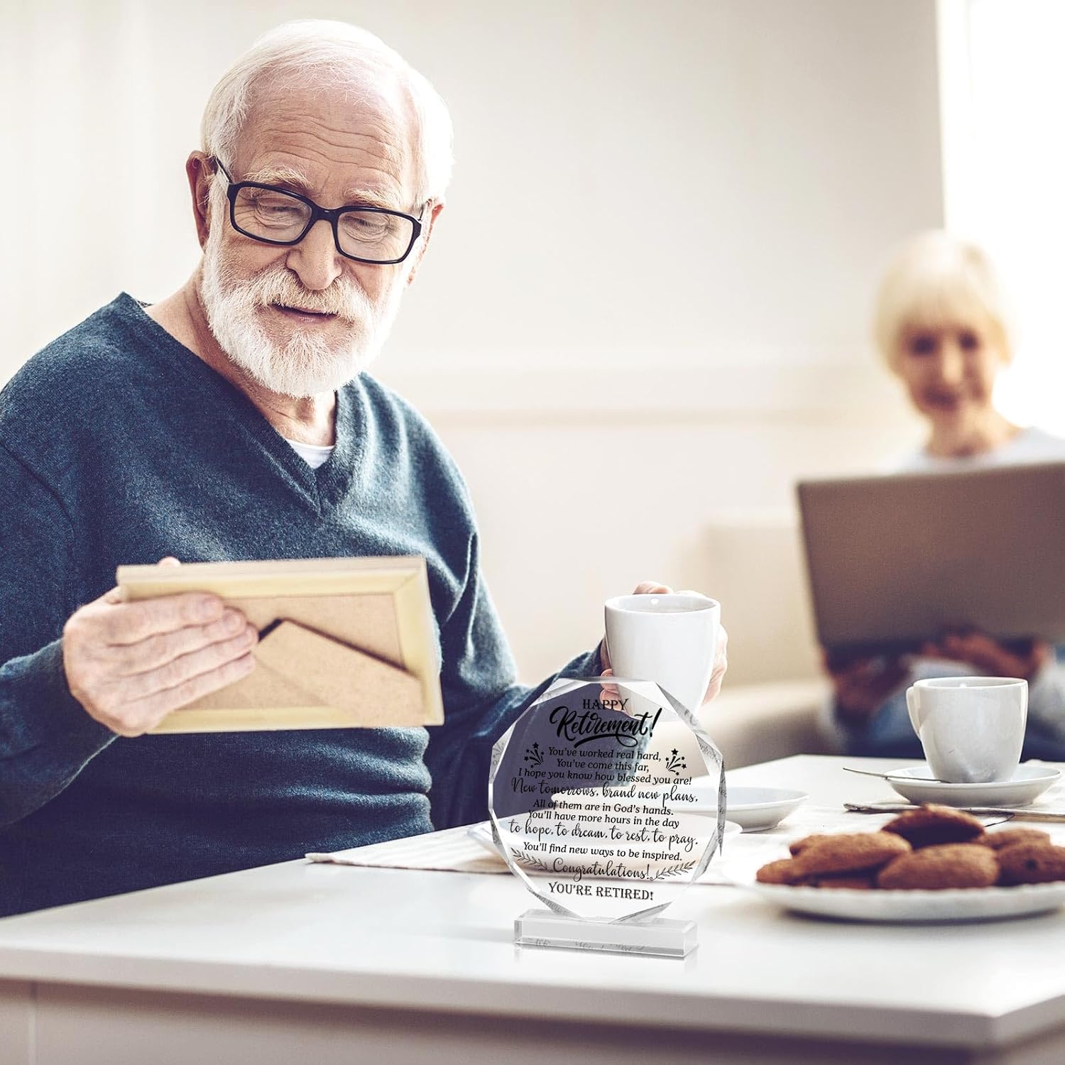 Chunful Retirement Gifts for Women Men May You Be Proud Keepsake and Paperweight Retirement Plaque Inspirational Farewell Gifts for Retired Teacher Police Firefighter(New Tomorrow) - Image 7