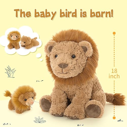 Vista 16 de Tezituor Animales de peluche de dragón de doble cabeza, juego de 5 juguetes de peluche de dinosaurio, mamá dragón con 4 dinosaurios bebés