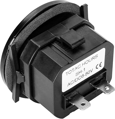 Miniatura 3 de Medidor de horas mecánico de 2 pulgadas, redondo, de cuarzo, impermeable, para generador de barco, motocicleta, ATV, UTV, cortacésped, tractores,