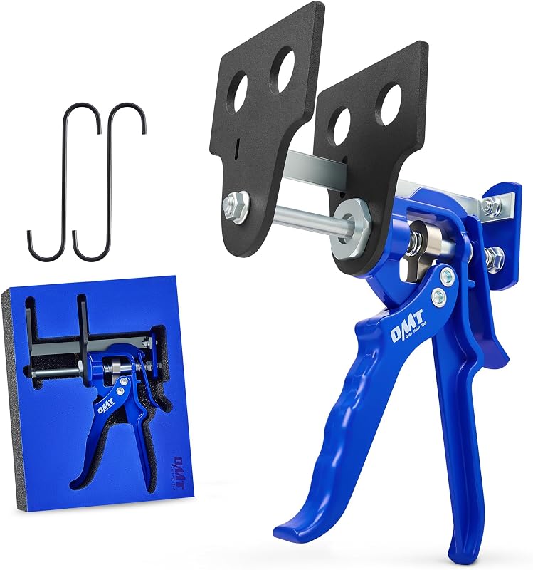 OMT Brake Caliper Piston Compressor Tool for Single Dual Quad Pad | Aluminum Alloy Steel; 377 Lb Force; Retract Pistons for Mechanics; Car and Truck Maintenance; EPE Foam Storage