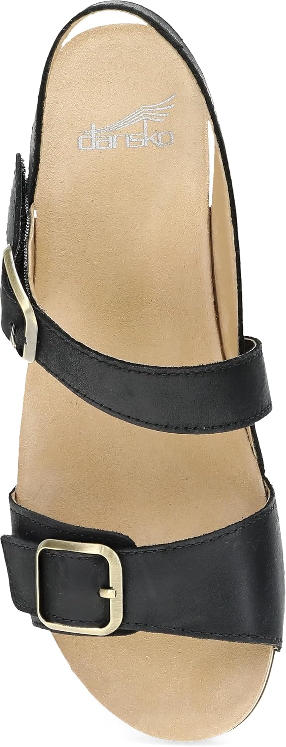 Dansko Trinity Wedge Sandal for Women – Contoured Footbed for All-Day Comfort and Support – Hook & Loop Strap with Buckle Detail – Lightweight Rubber Outsole - Image 3