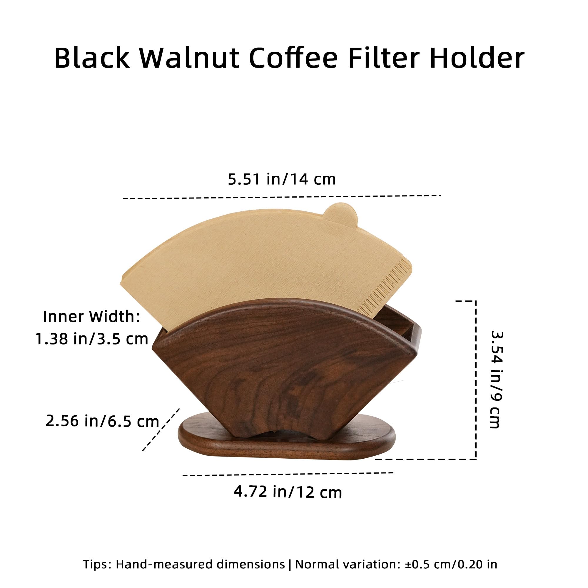 Porta filtro caffè a cono, contenitore per filtro V60 in legno, compatibile