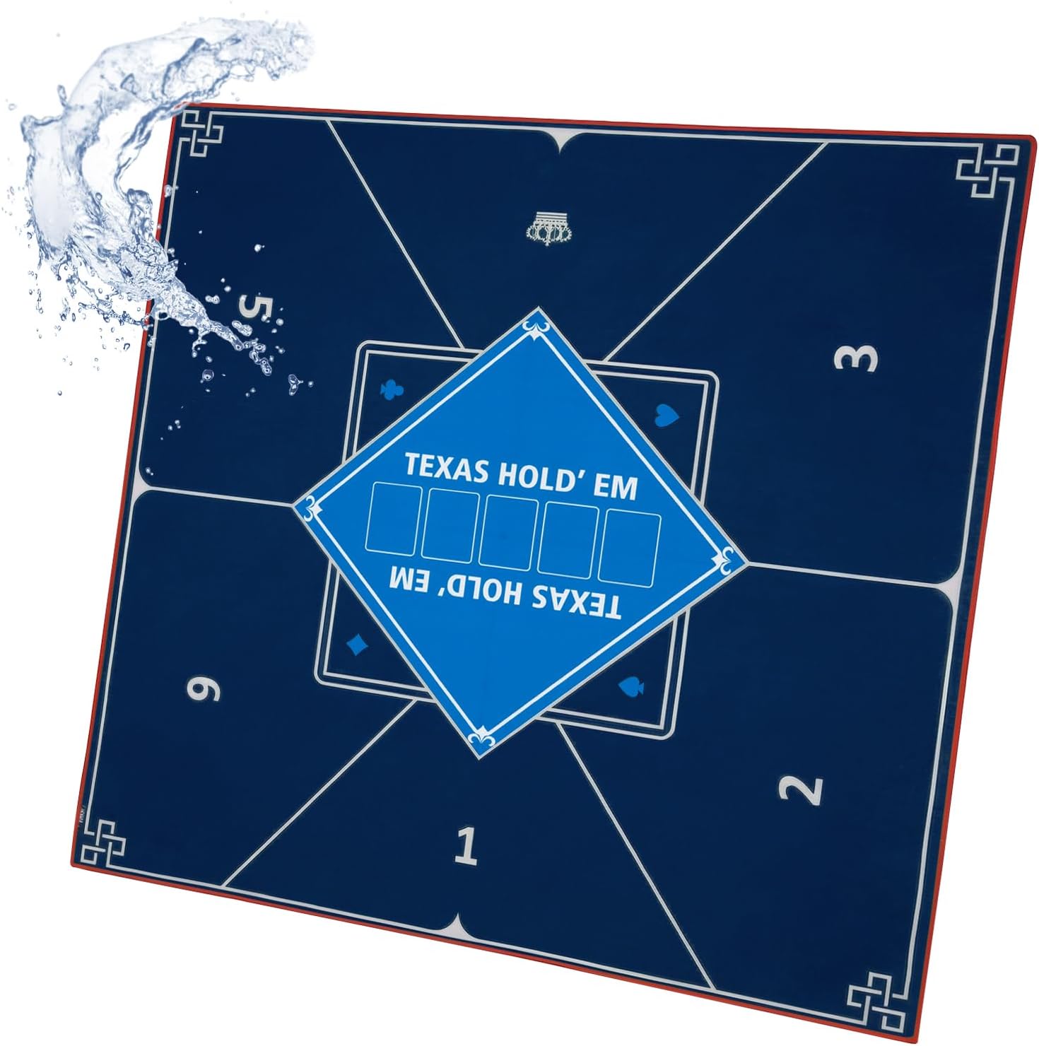 Deluxe Poker Table Felt Layout – 520gsm Heavyweight Waterproof Casino-Grade Velvet, Non-Slip Card Game Cover for Round & Square Home Tables