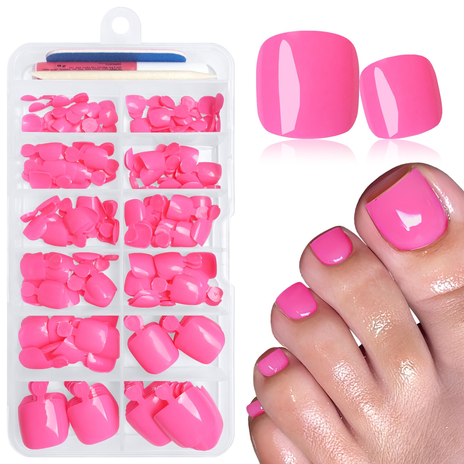 168pc White Press on Toenails - Fake Toe Nails -13 168pc White Press on Toenails - Fake Toe Nails -13