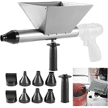 Electric Mortar Grout Gun, Plastic Cement Caulking Gun with 8 Nozzles
