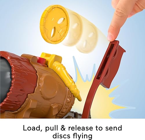 Miniatura 4 de Imaginext - Juego de figuras de cañón gorila de juguete preescolar con acción de lanzamiento para juegos de simulación a partir de 3 años