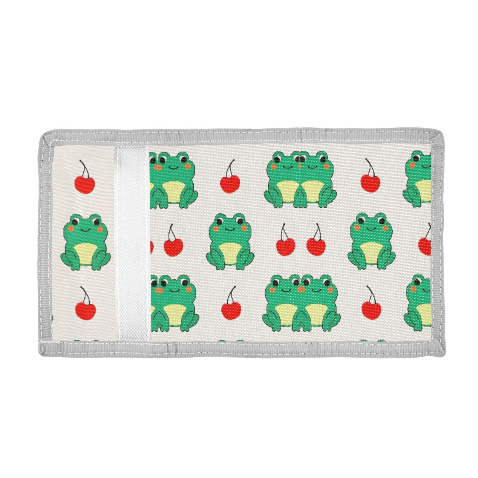 ALAZA Kids Wallets for Boys Girls Toddler Trifold Wallet Children Small Frog Cherry with Zipper Coin Pocket