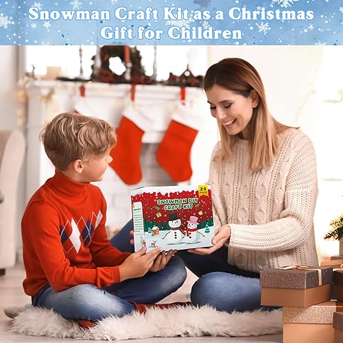Miniatura 4 de Kit de 24 unidades de muñeco de nieve de arcilla para modelar, muñeco de nieve para manualidades, manualidades de Navidad para niños, manualidades