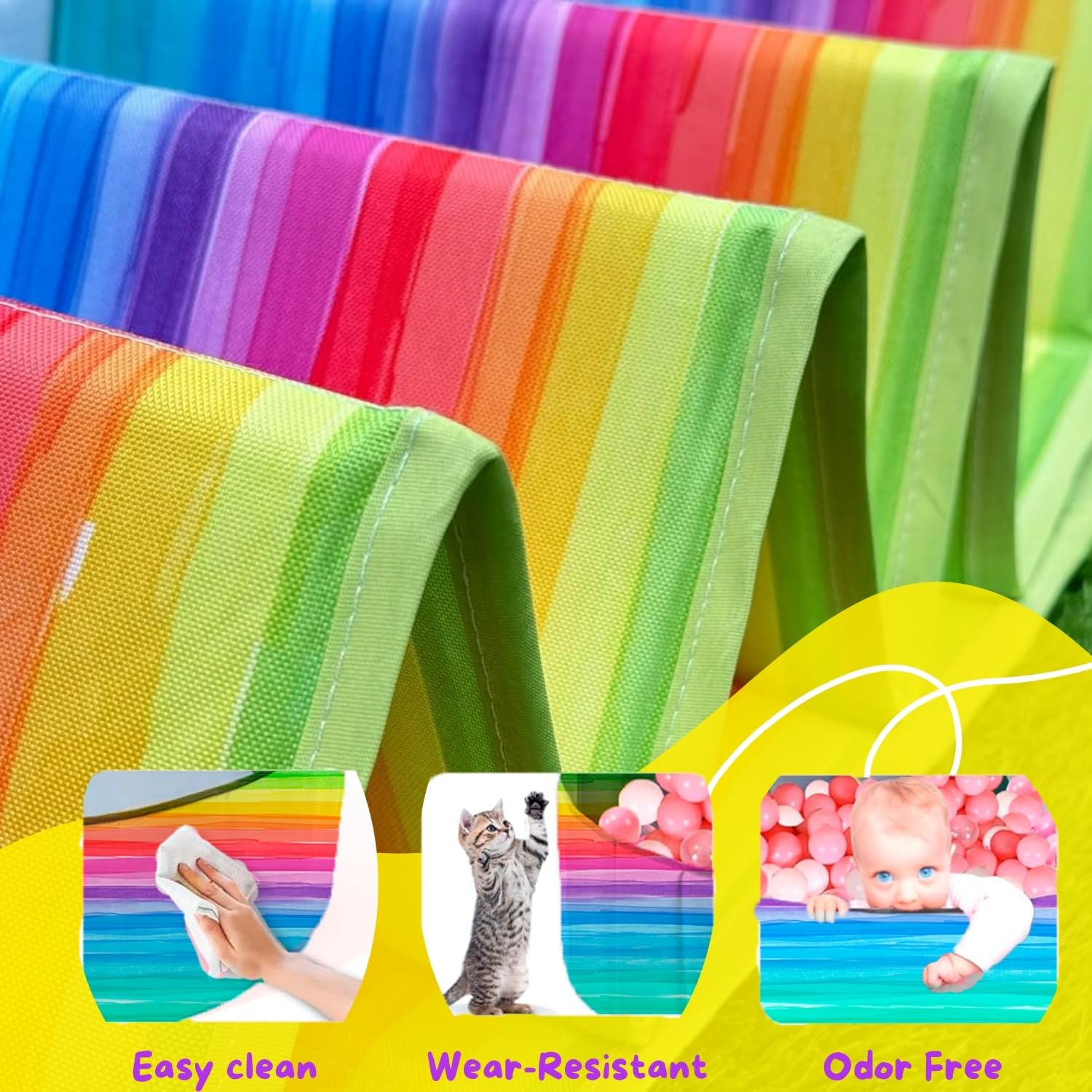 Piscina a palline pieghevole 120 cm | Piscina per bambini | Piscina a palline per parco giochi | Piscina a palline per neonati | Parco giochi a palline | Piscina acquerello PALLINE NON INCLUSE