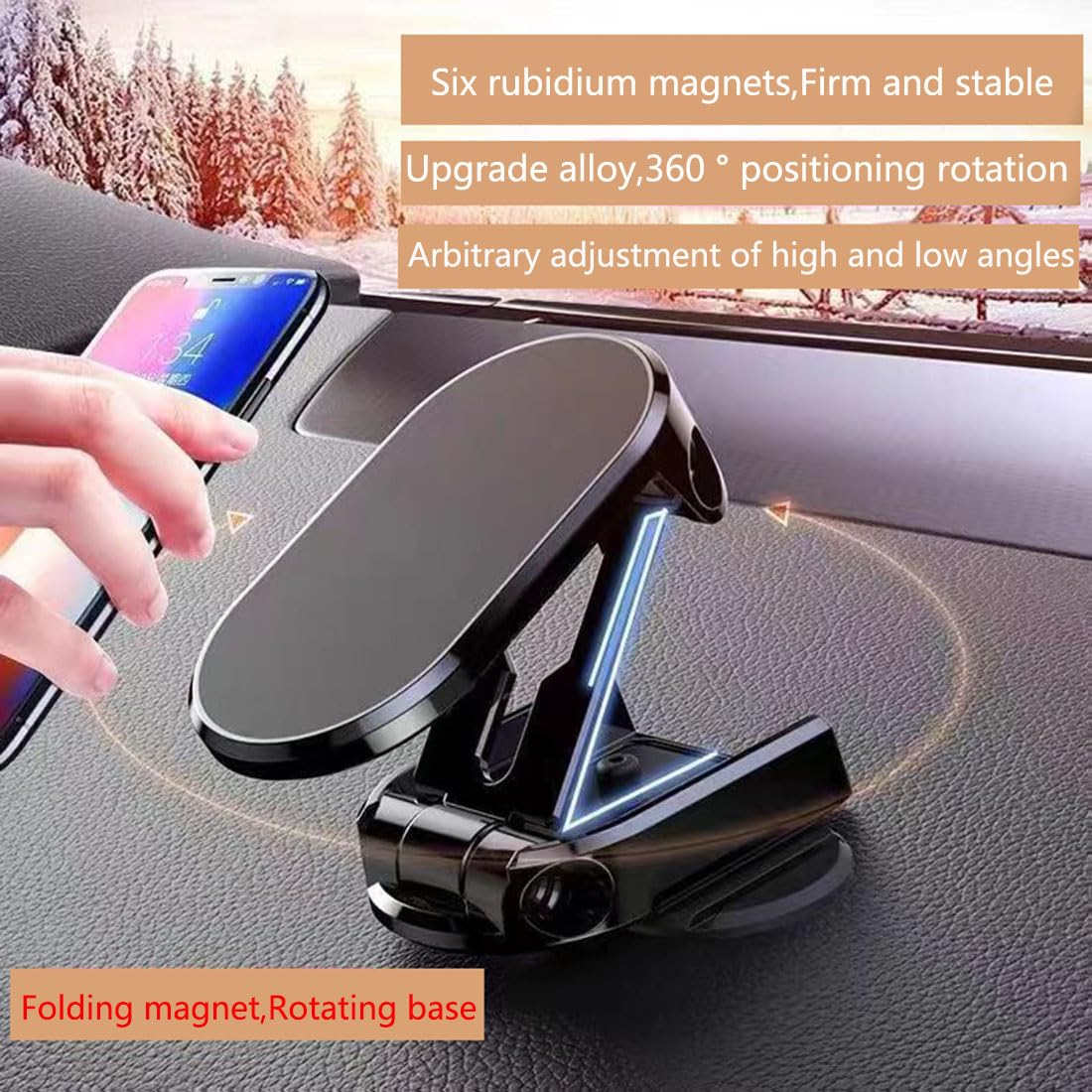 Specchietto Magsafe Supporto Magnetico Per Telefono A Ventosa 2025 Supporto Per Auto - Foto 7