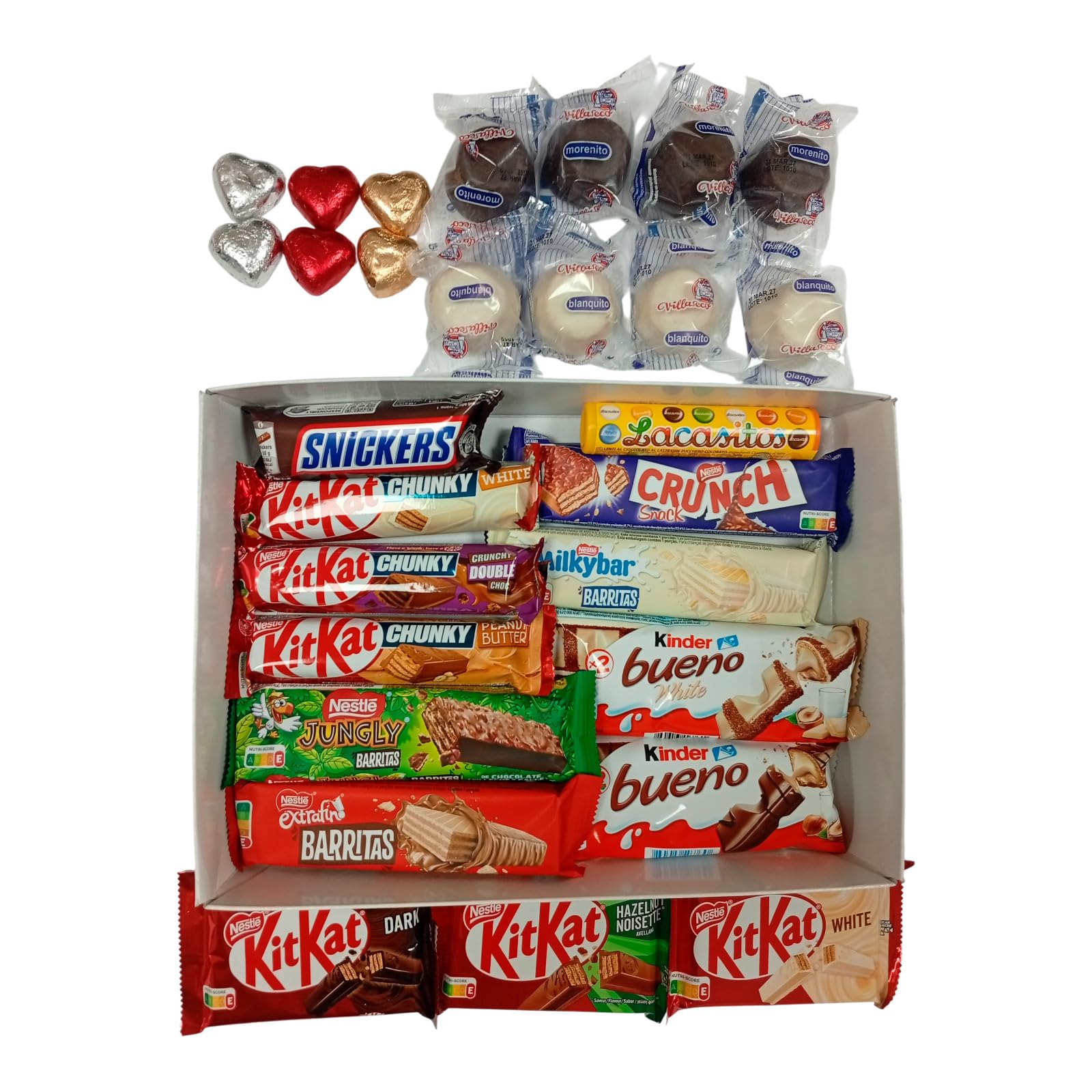 Deliex delicias de Extremadura. Surtido de chocolates para regalo. Cestas de chocolates para regalar. Regalo original para mujer y hombre amantes de lo dulce. (SURTIDO 1)