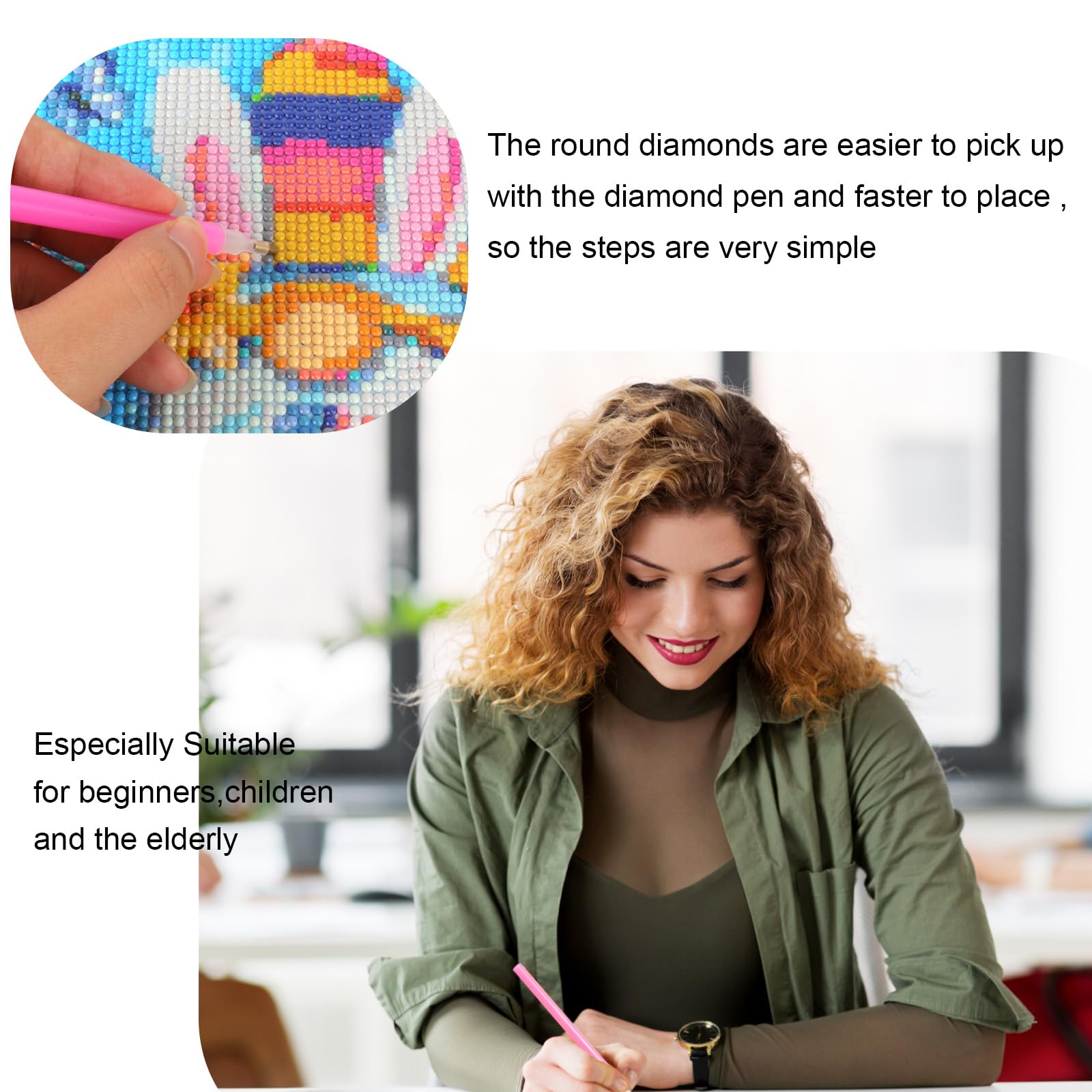 TDFERAN /30 x 40 cm Fai Da Te 4 Pack Pittura Diamante Donna Fiaba per bambini, Pittura Diamante Dea della Luna, Diamante Arte Cristallo Artigianato per Adulti 5D Decorazione della Parete