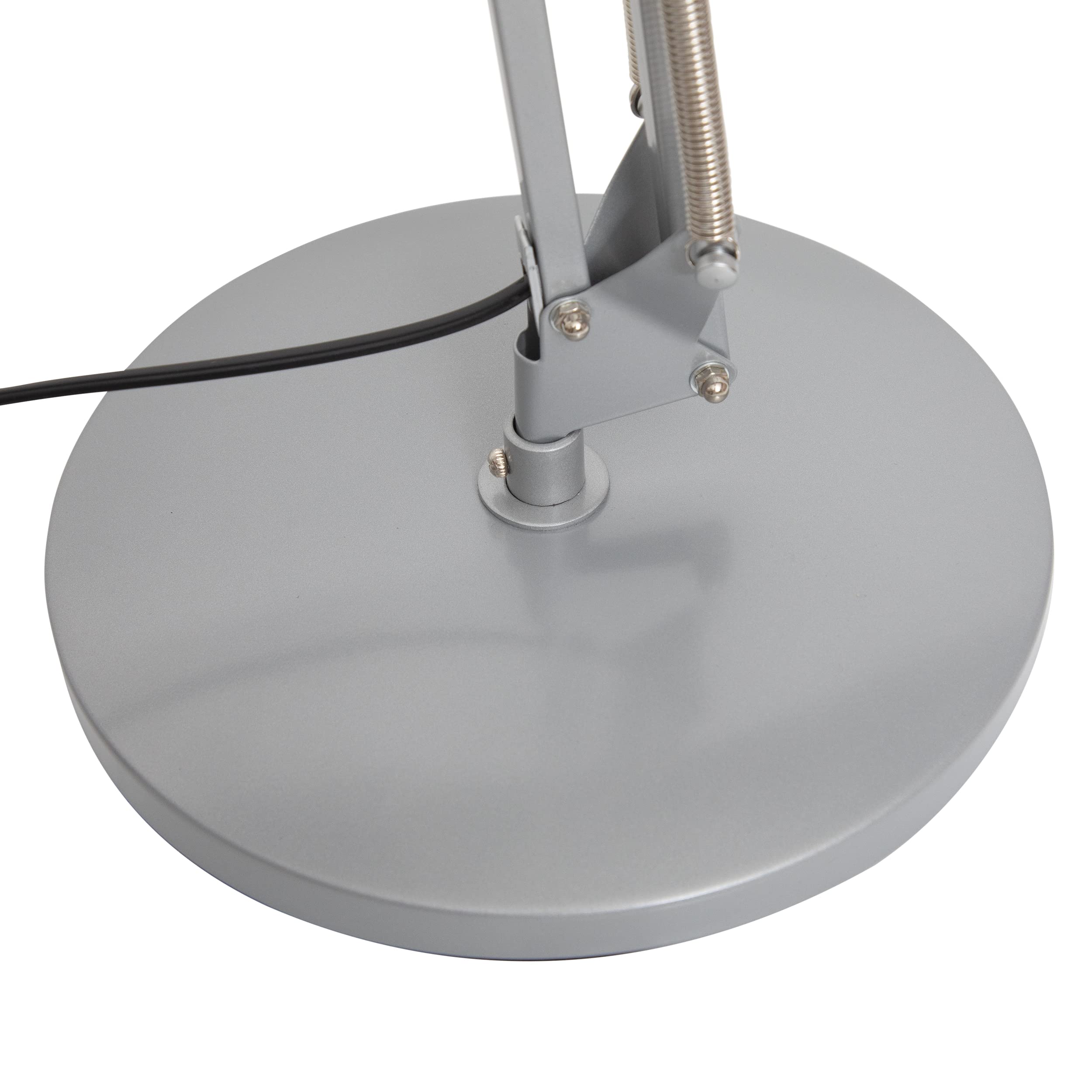 MAUL Lampa Biurkowa Led MAULstudy Regulowana Lampa Stojąca z Ramieniem Przegubowym do Biura, Gabinetu i Biurka Elegancka Lampa Biurowa z Metalu Ekskluzywne Żarówki Led Srebrna | bezpośrednie światło na podłogę, ciężka podstawa odporna na zarysowania, podw