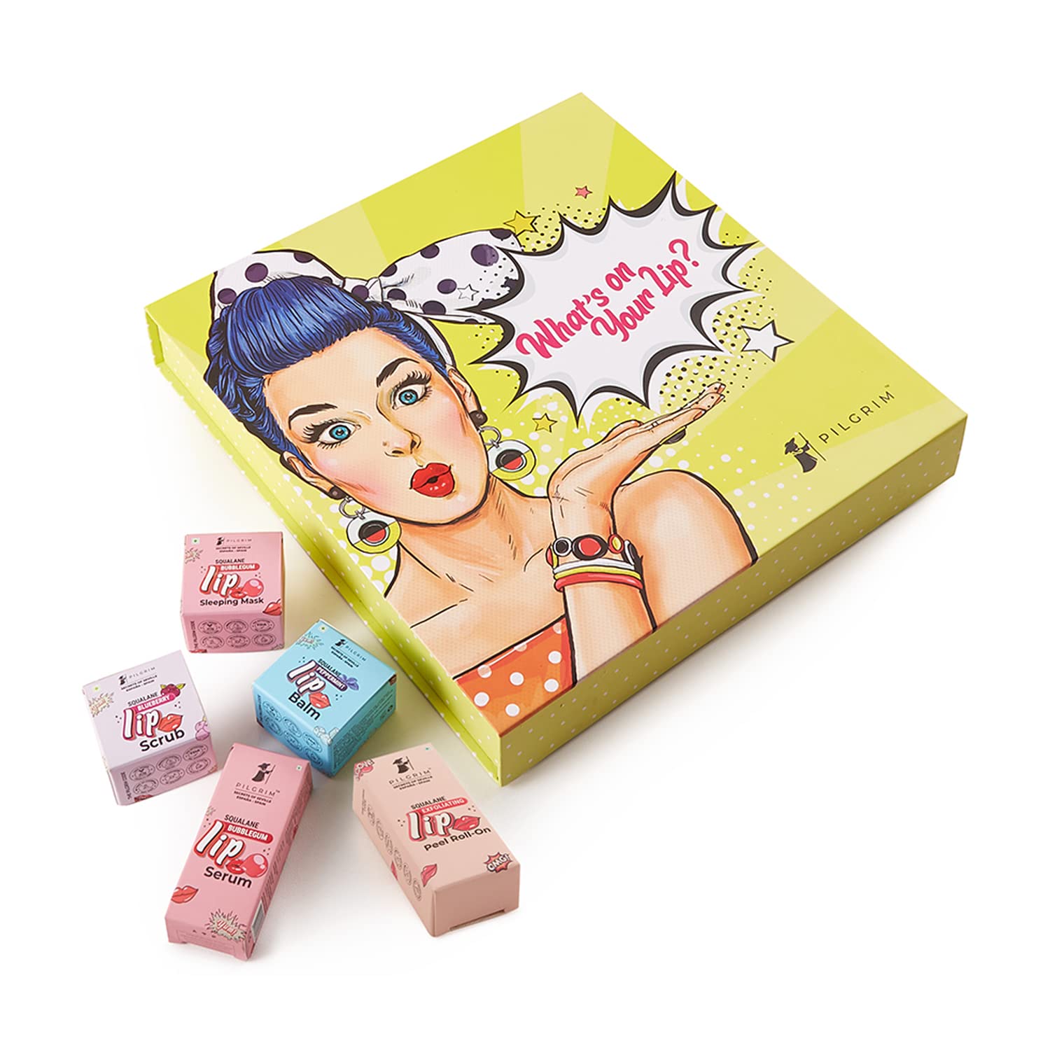 Pilgrim Squalane The Ultimate Experience Lip Care Kit Blueberry Scrub