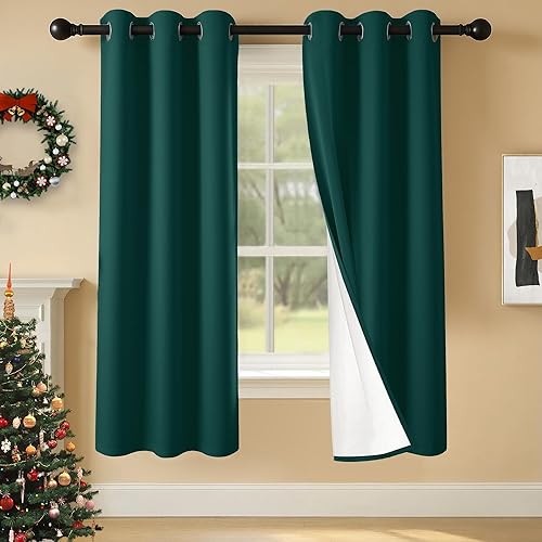 Miniatura 67 de Cortinas 100% opacas de 84 pulgadas de largo para dormitorio, sala de estar, cortinas de oscurecimiento de habitación con aislamiento térmico con