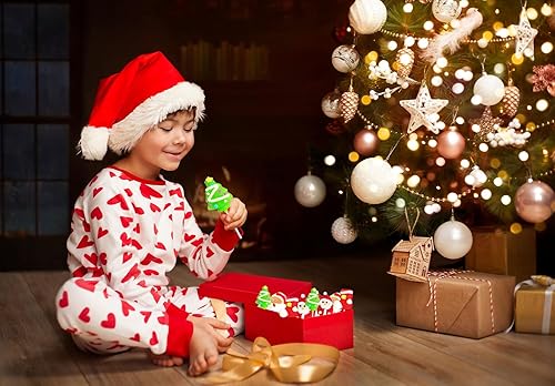 Miniatura 2 de Fruidles Paleta de Navidad, Papá Noel, árbol de Navidad, paletas de bastones de caramelo, envueltas individualmente (paquete de 24)