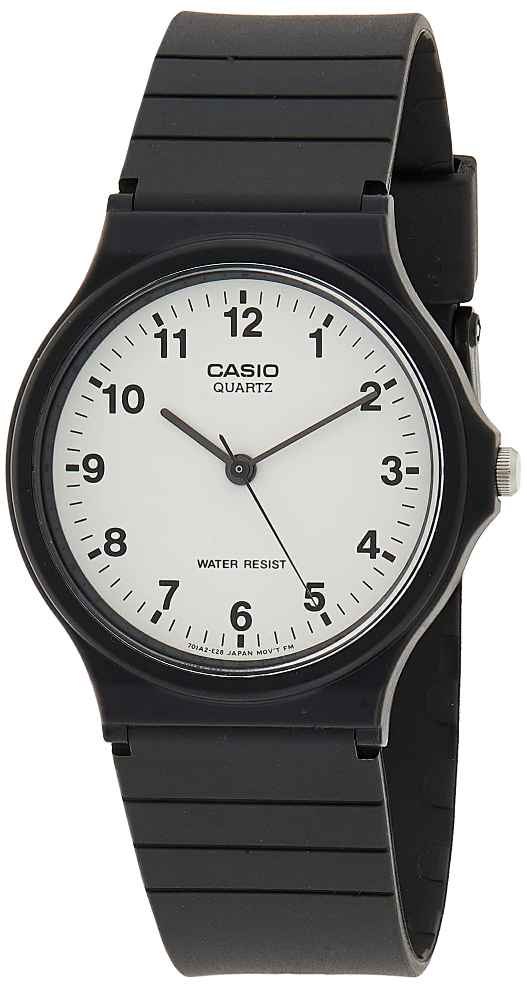 Men's Quartz Resin Casual Watch, Color:Black (Model: MQ24-7B)