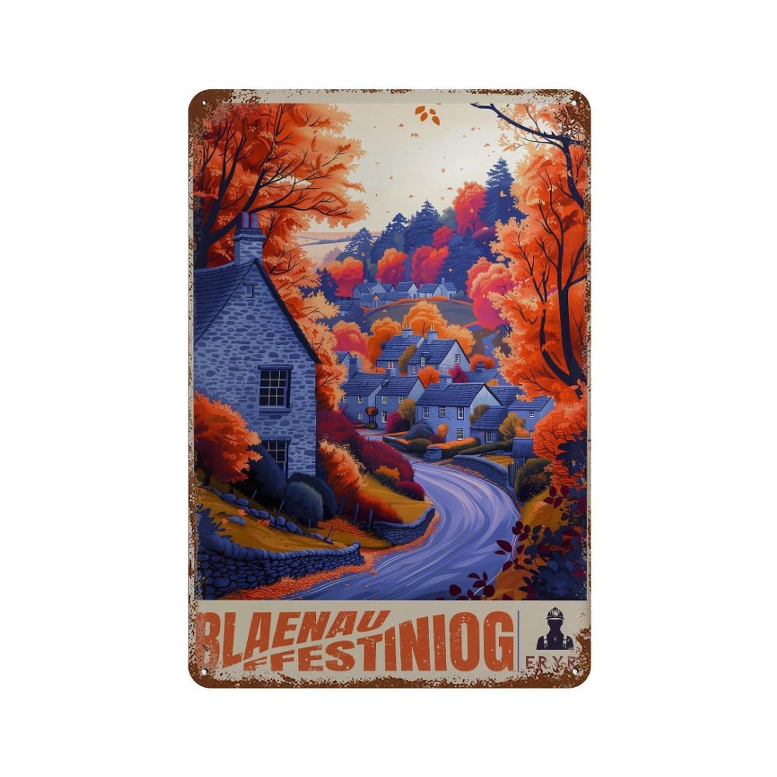 xiaoxiaoshen Blaenau Ffestiniog Snowdonia Wales (2) Wall Decor Art Metal Tin Poster Modern Home Decor Art Home Bar Shop Decorations Vintage Sign 30x20cm