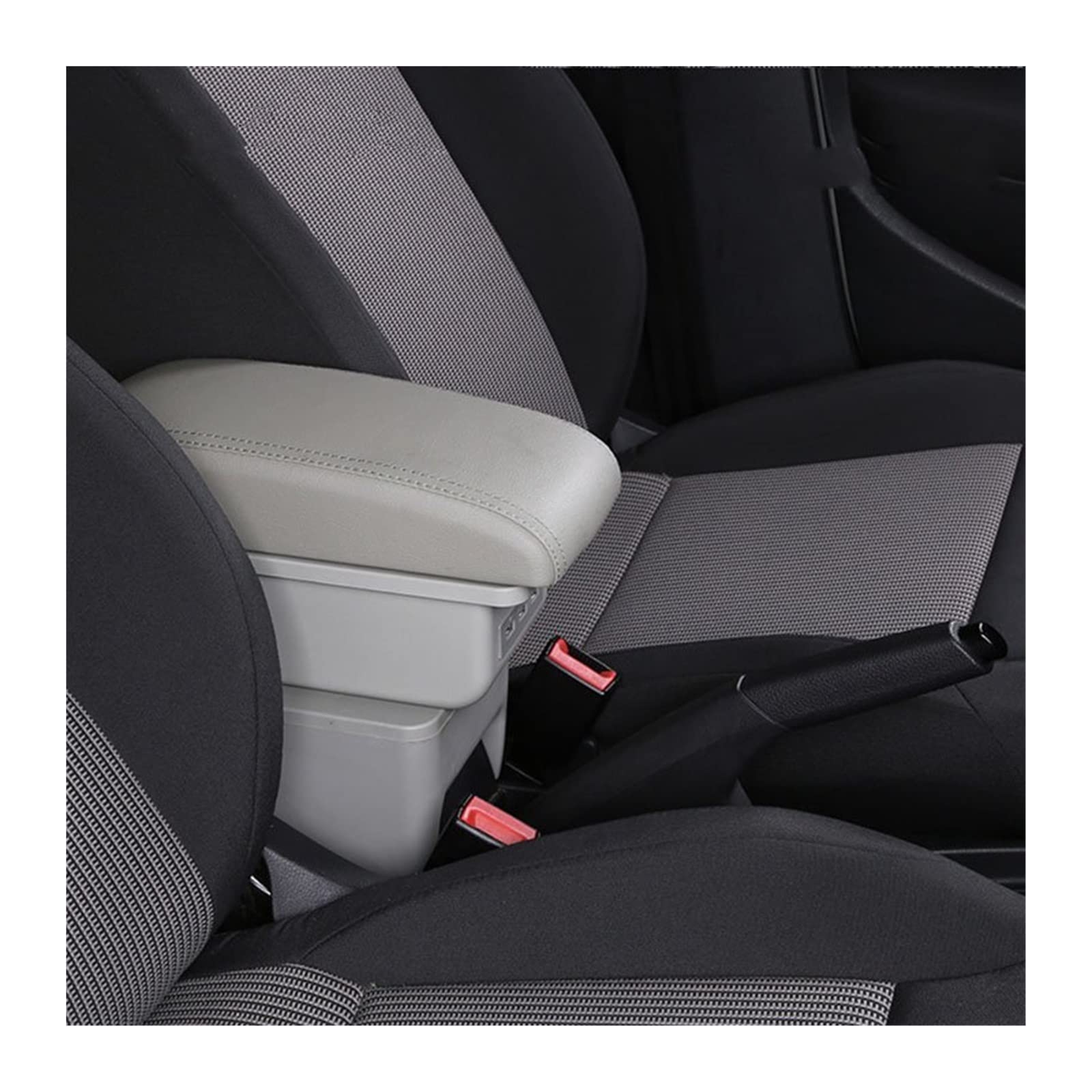 For Seat For Ibiza 6j 6L Car Armrest Box Central Store Content Storage Box With Cup Holder Ashtray Products With USB(B5 3USB)
