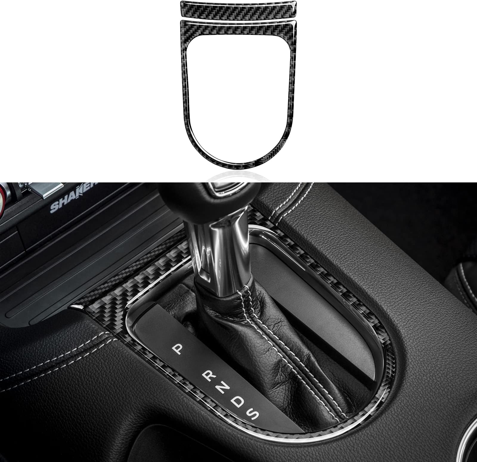 Carbon Fiber Gear Frame Panel Sticker Accessories for Ford Mustang 2015 2016 2017 2018 2019 2020 2021 2022 2023