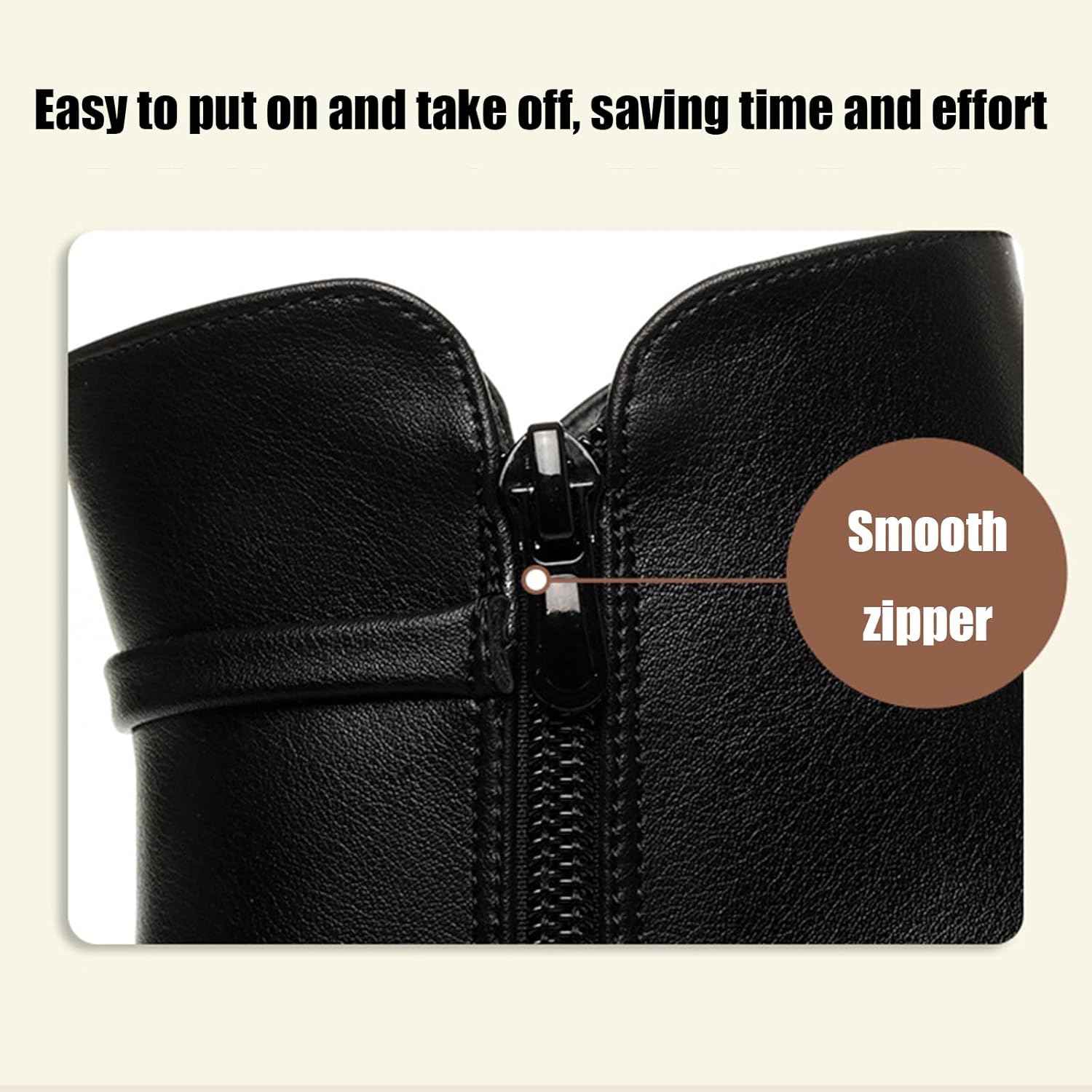 Fashion Women's Black Wedge Heel Ankle Booties Soft Leather Platform Side Zipper Sparkling Rhinestones Winter Warm Fur Lined Thickening Snow Boot