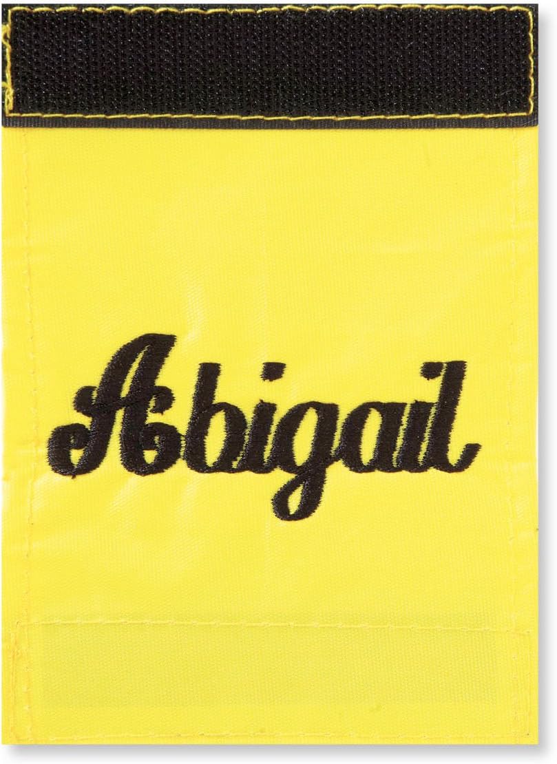 Lillian Vernon Personalized Yellow Luggage Handle Wrap, Heavy Duty Travel ID, Suitcase Identifier, Customize Attachment with Name or Monogram, Adjusts 2" x 4" Closed