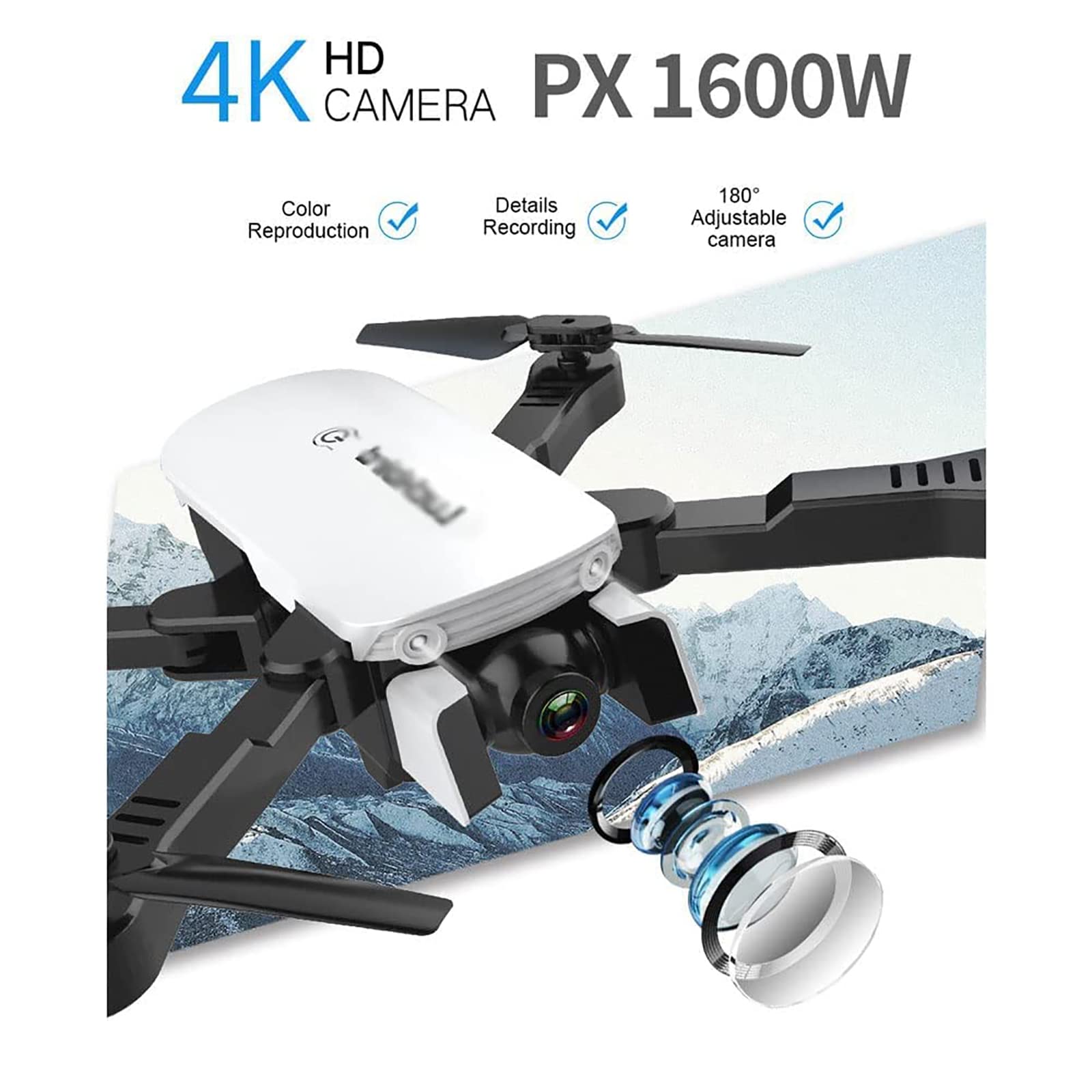 Mini Drone WiFi FPV Drony do lokalizacji przepływu optycznego z podwójną kamerą 4K HD, rolka o 360 stopni, powrót jednym przyciskiem, na prezent świąteczny i noworoczny