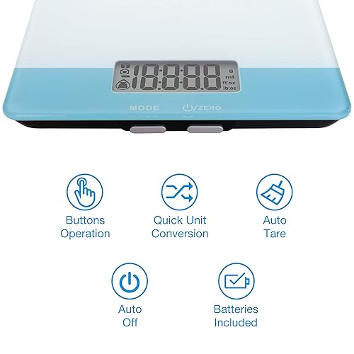 Miniatura 4 de EasyHome Báscula digital de cocina de alimentos, calculadora nutricional profesional, peso, calorías, grasa, colesterol, carbohidratos, función de