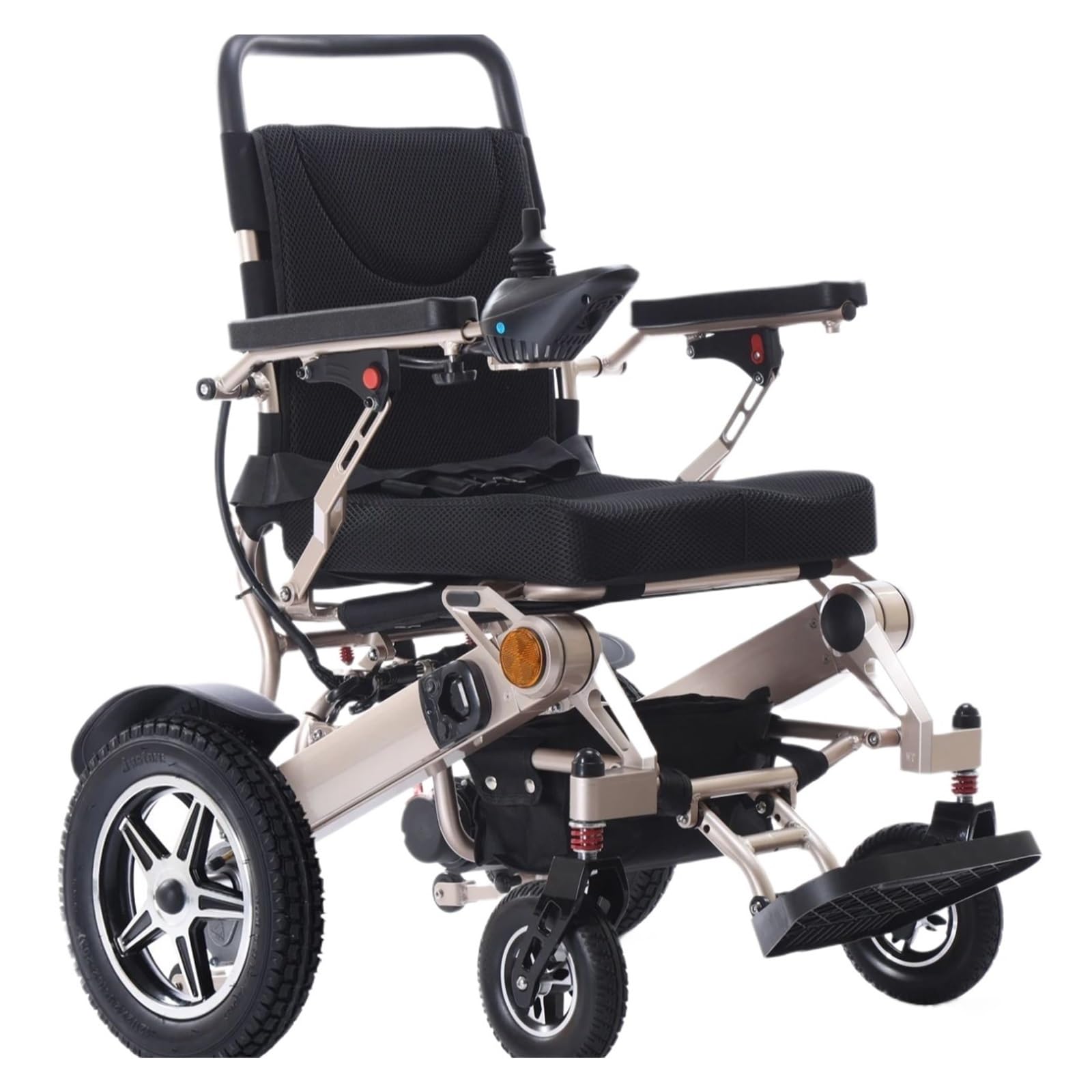 Silla De Ruedas Eléctrica Plegable 500W 20AH Portátil For Adultos Movilidad Cómoda Fluida(GOLDEN)