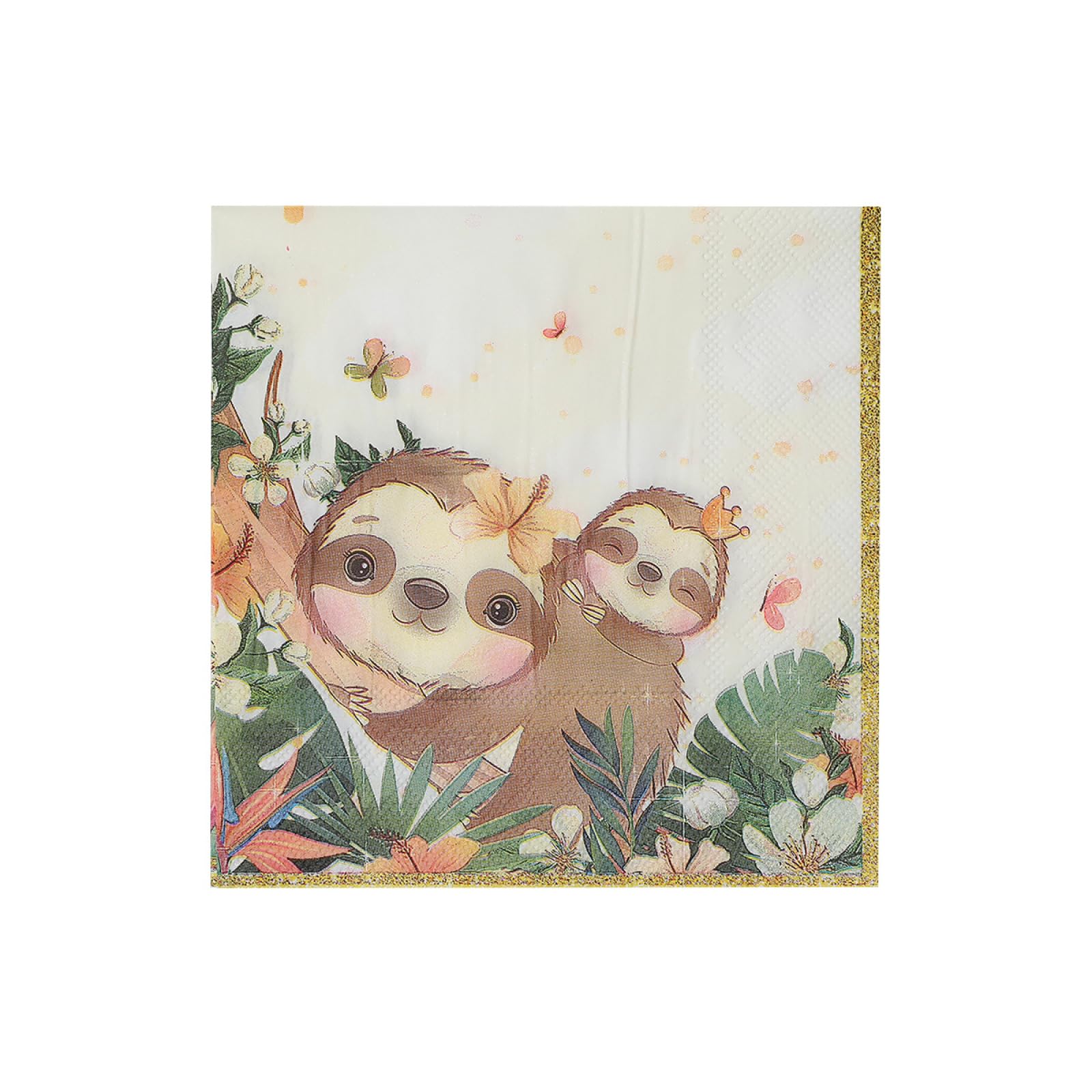 Tovaglioli di Carta Verde Marrone Tropicale Tovaglioli per Decoupage Decorati Tovaglioli Bar Compleanno Carta Lgienica Tovagliolo Decorazione Da Tavola Usa e getta Per Matrimoni Feste 30 Packs(33x33)