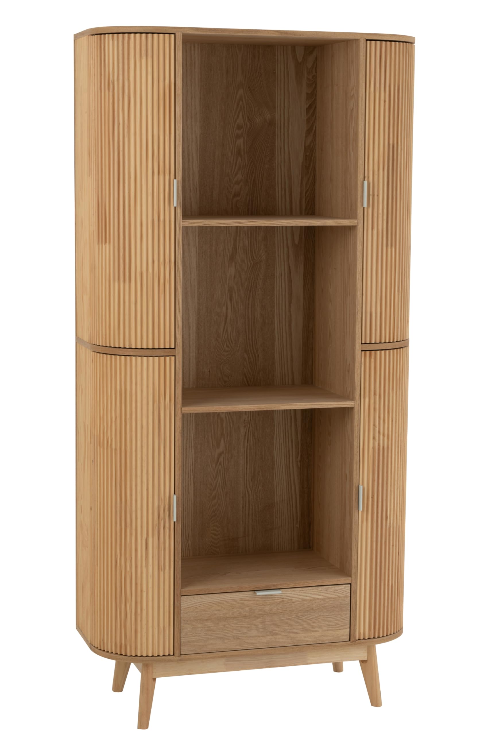 J-Line Armoire Compartiments Ronds - Bois de pin - Naturel