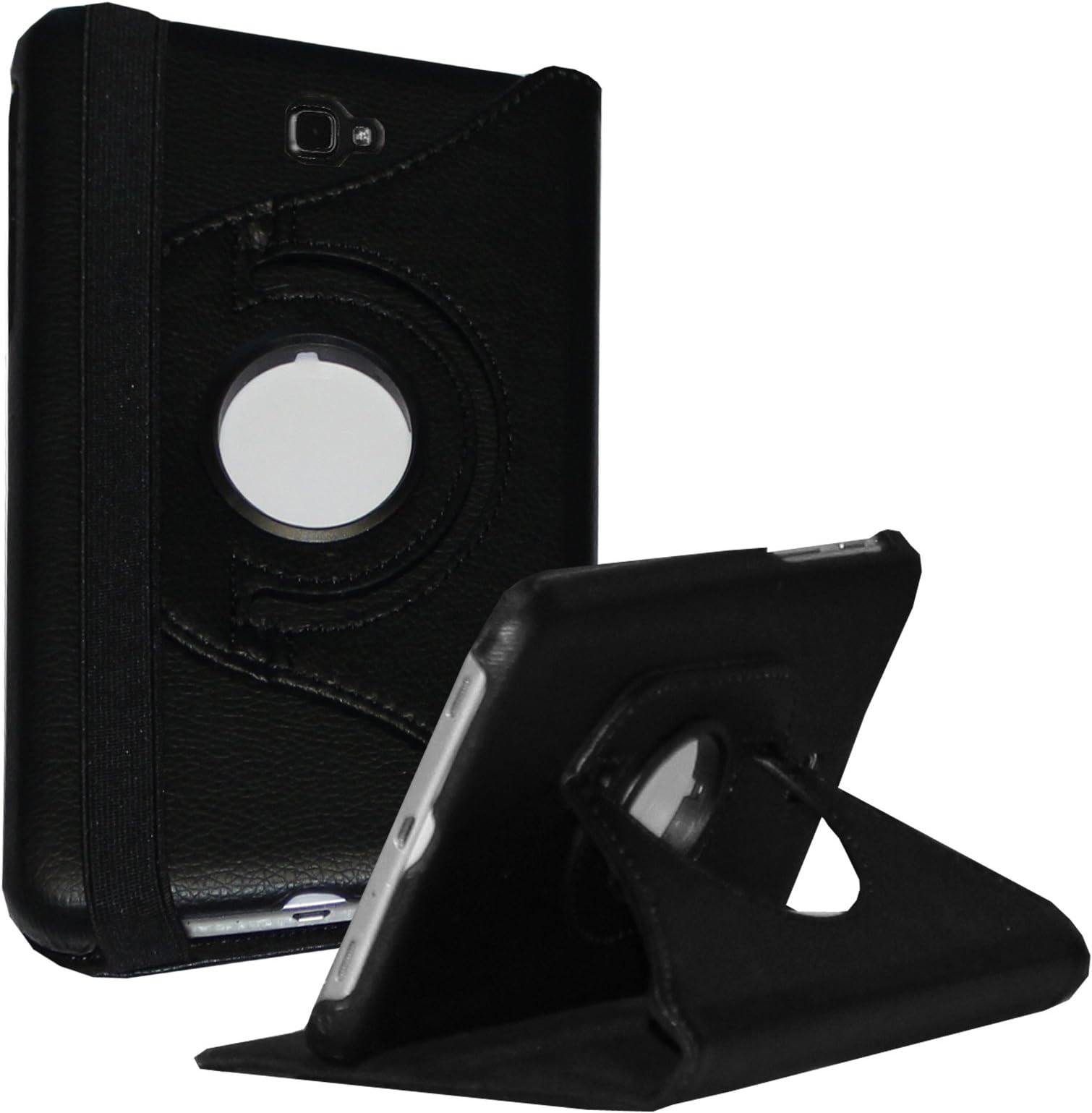 JYtrend Case for Tab A 10.1 (2016 Release), Rotating Stand Cover for Samsung Galaxy Tab A 10.1-inch SM-T580 SM-T585 SM-T587 SM-T580N SM-T585N SM-T580NZKAXAR SM-T585NZKABTU SM-T587PZKASPR (Black)