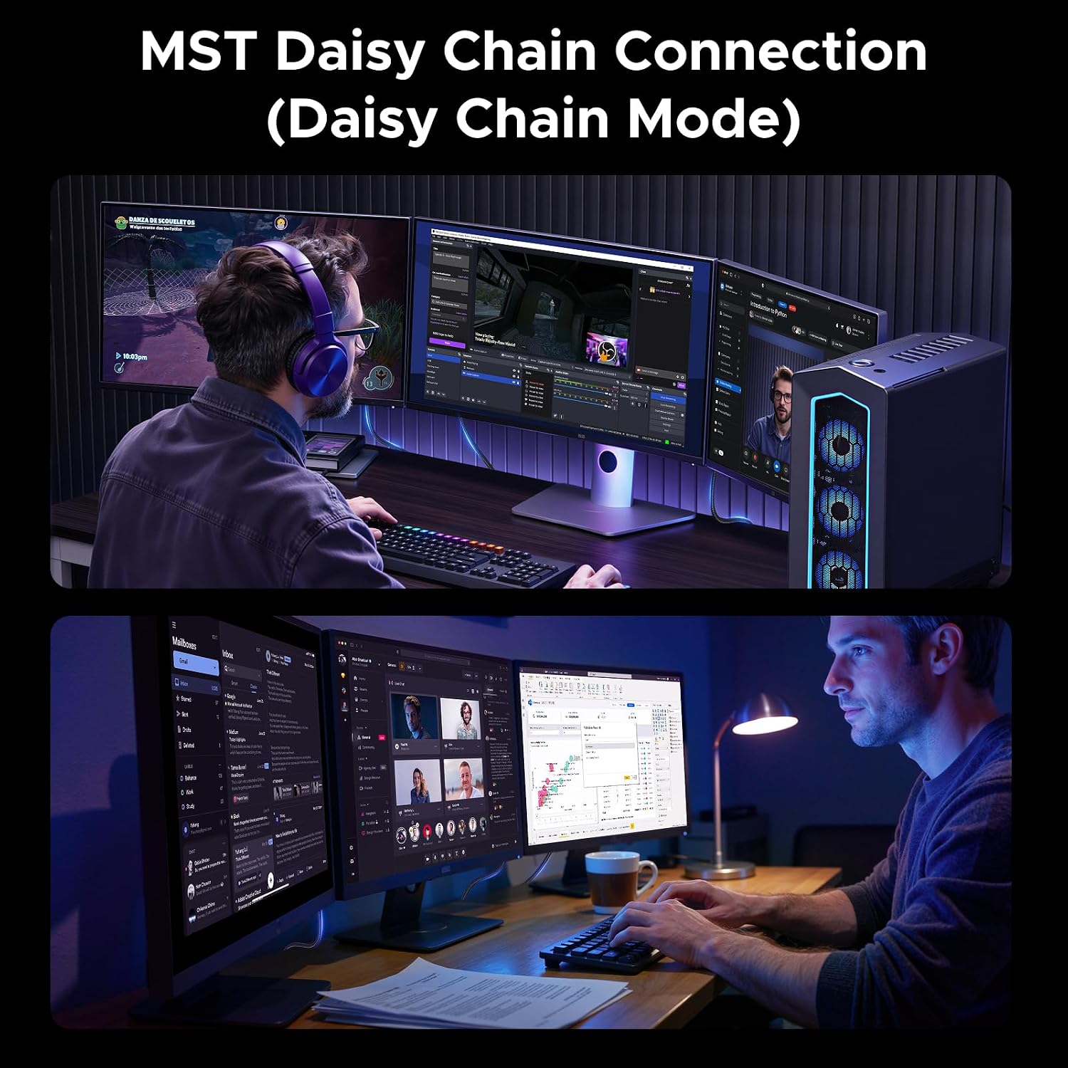 UGREEN 16K@60Hz 10FT 80Gbps Right Angle DisplayPort Cable DP 2.1 Cord 8K@240Hz 4K@240Hz High Speed Braid with 3D HDR HDCP2.3 DSC1.2a FreeSync G-Sync Compatible with PC Graphics RTX 5090 4090, HDTV