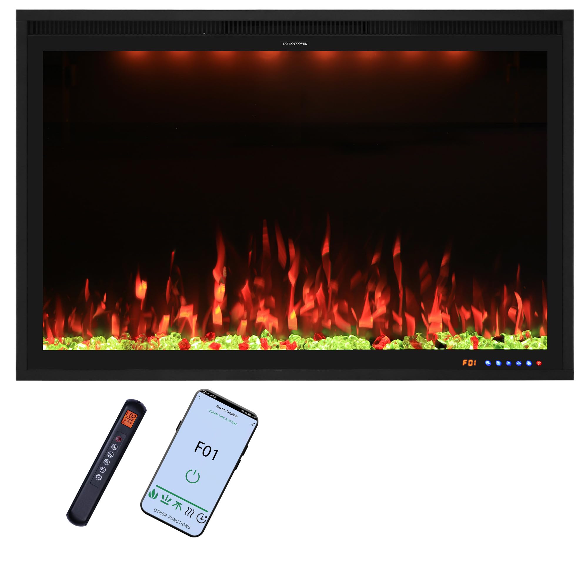 Valuxhome 40 Inch Smart Electric Fireplace Insert