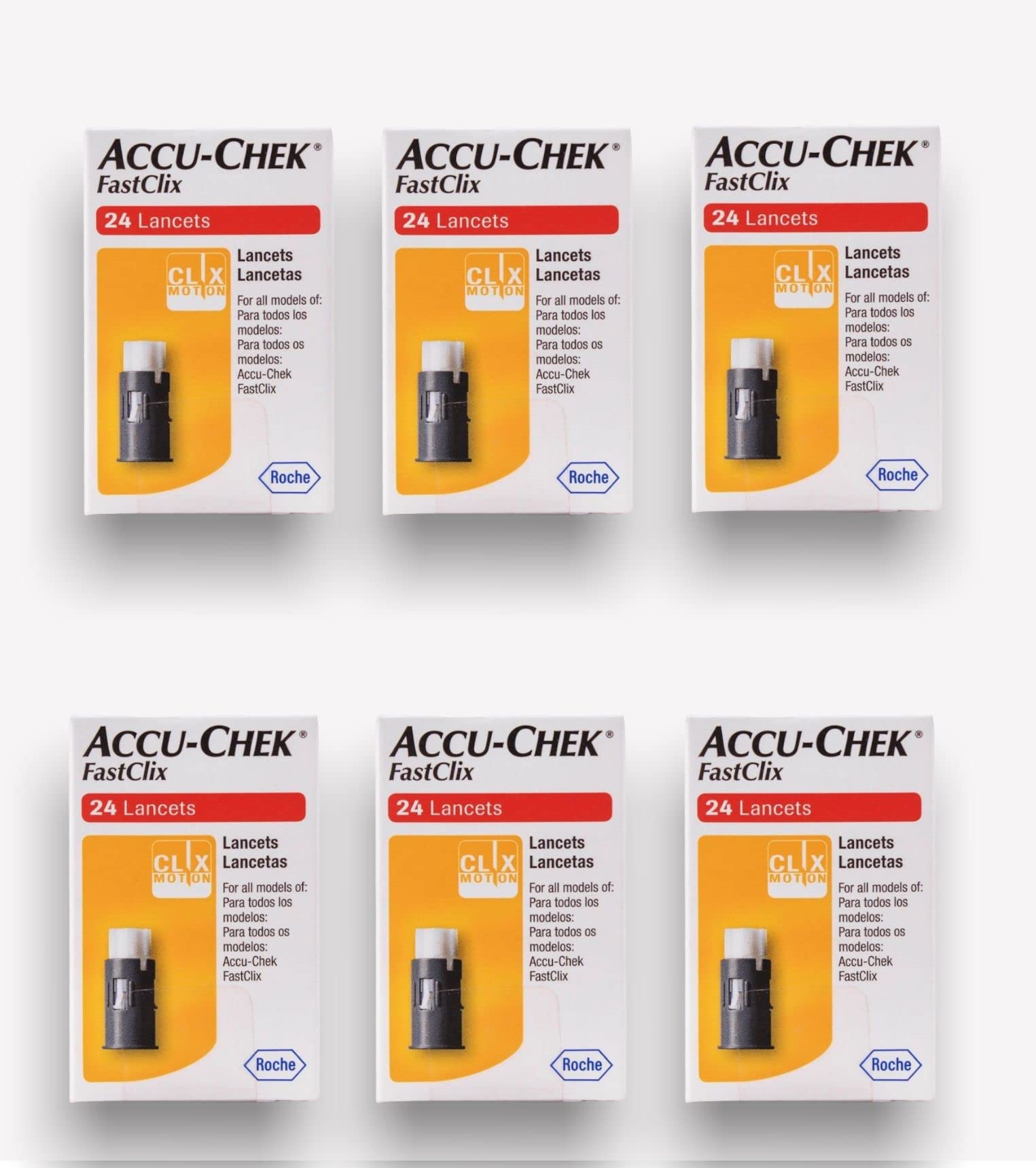 Accu-ChekFastClix Lancets 24 Each 144 lancets(6 Boxes)