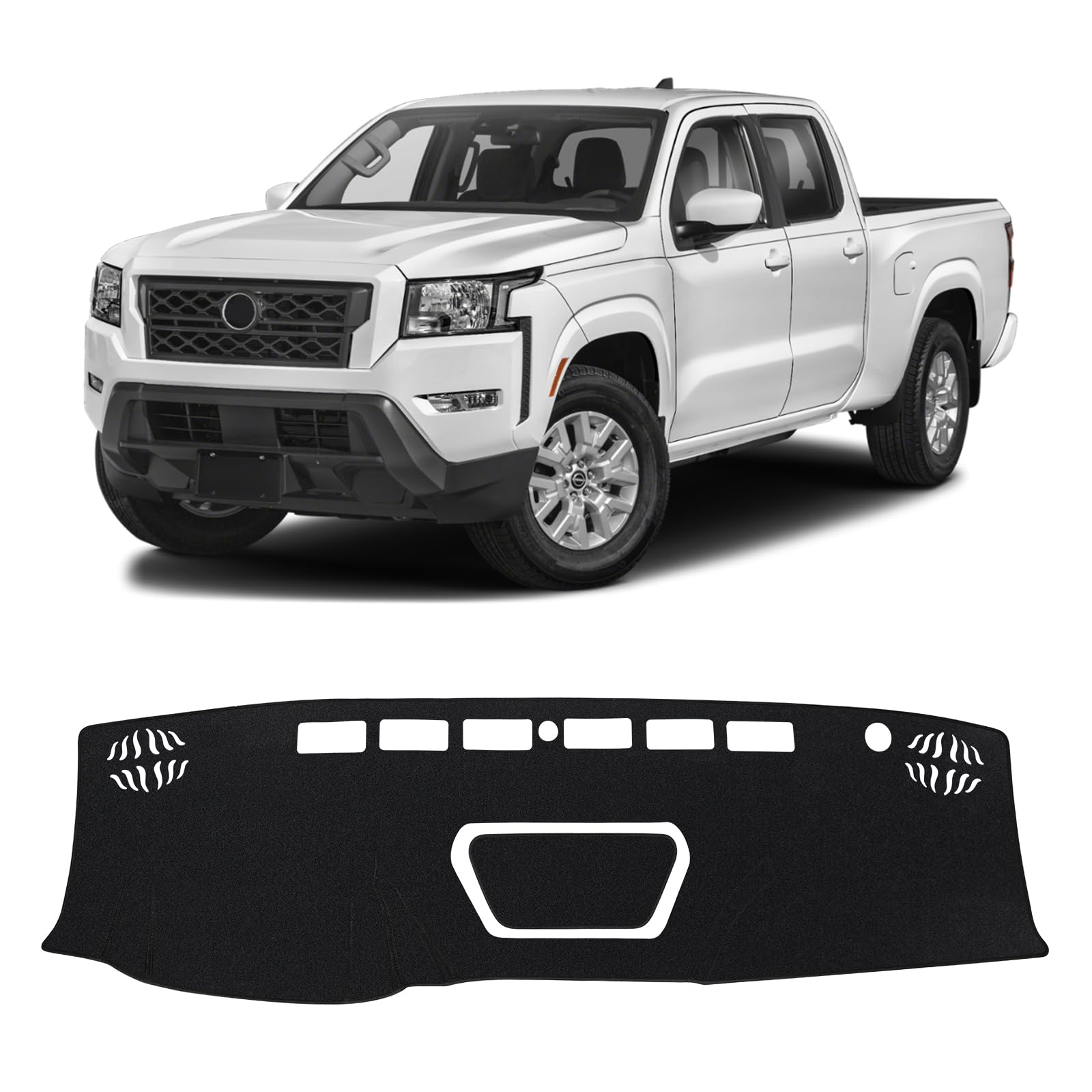 Photo 1 of FIILINES Dash Cover Compatible with 2022-2025 2026 Nissan Frontier, Dashboard Mat Exact Fit for Frontier Accessories Dashboard Pad Carpet Dash Mat Sunshade Non-Slip Polyester Protector No Glare Black