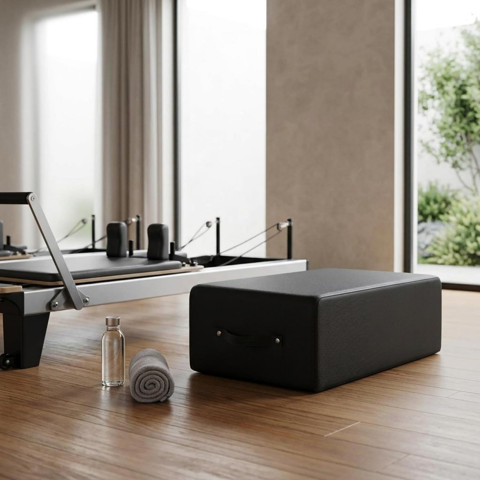 TISHITA Piattaforma Pilates Allenamento Blocco Esercizi Supporto Stabilità Forma Rettangolare Spigoli Arrotondati Facilmente Trasportabile Adatta per Lezioni Guidate Personal Fitness
