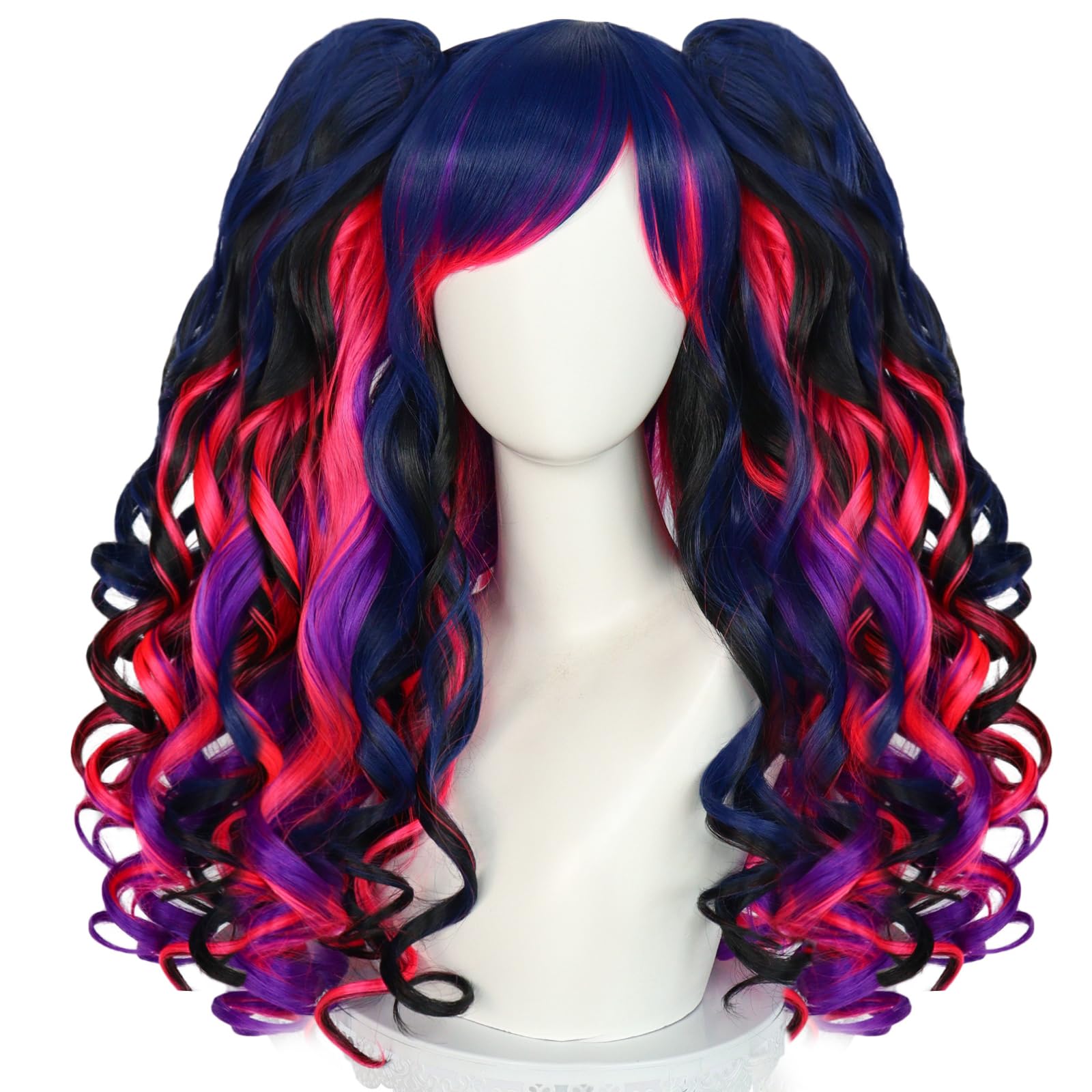 Amazon.com: ANOGOL Hair Cap+Mix Blue Lolita Wigs for Women  display picture 1