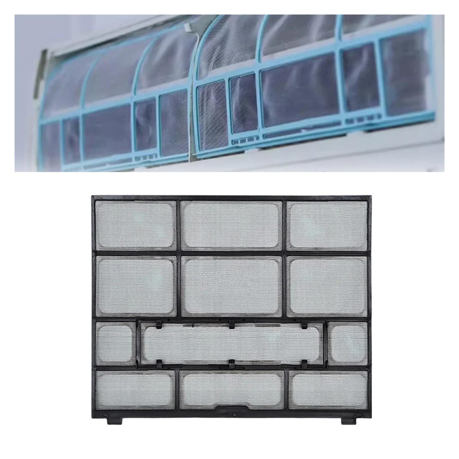 Hizon 32X25.5cm Hanging Air Conditioner 2Pcs Dustproof Mesh Core Air Condition Outlet Filter Air Conditioner Filter Mesh(32X25.5cm)