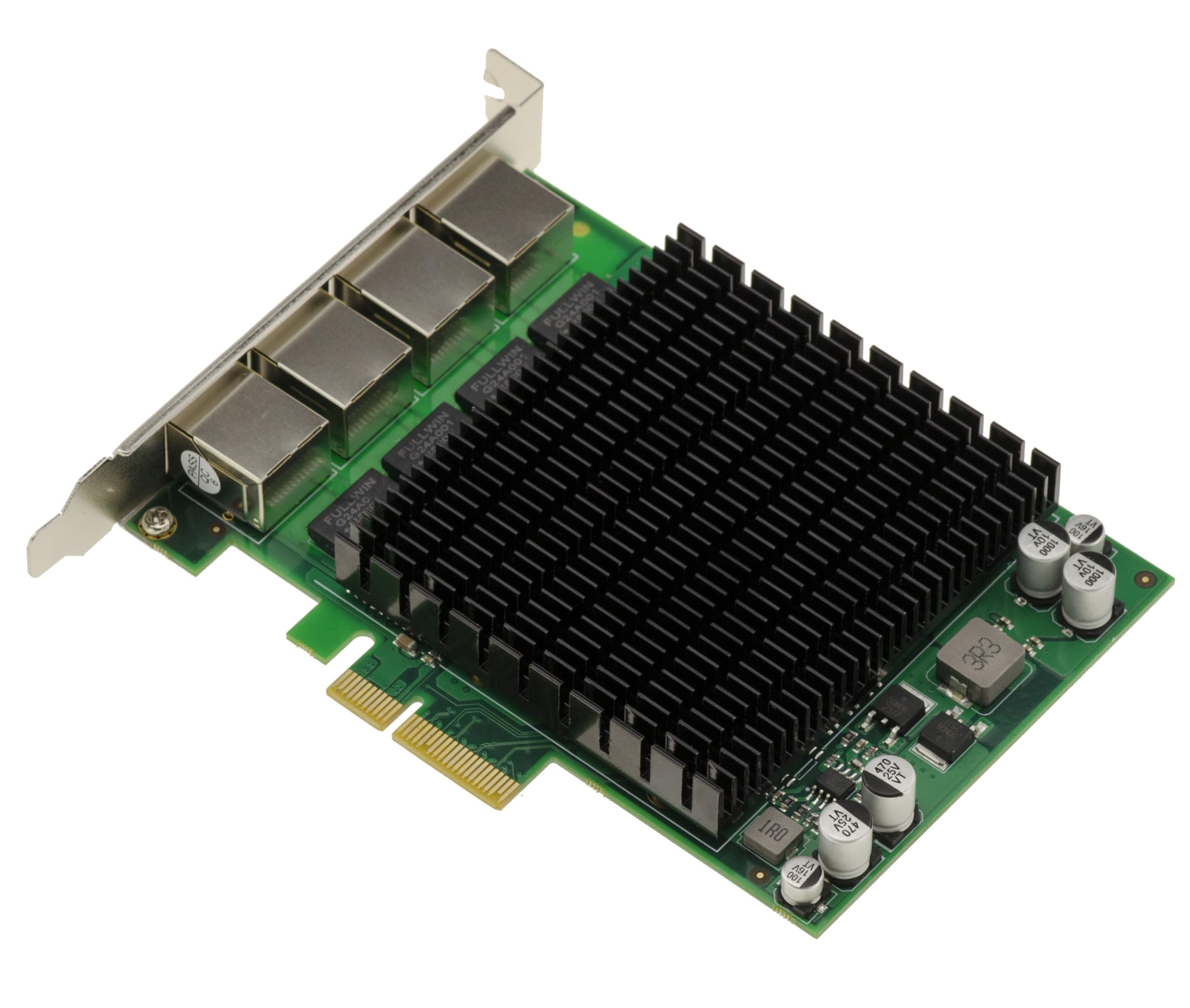 KALEA-INFORMATIQUE Scheda di rete PCIe x4 industriale a 4 porte RJ45 LAN GIGABIT ETHERNET 10 100 1000 con chipset quad Intel I82574 e ponte PLX PEX8608 20Gbps