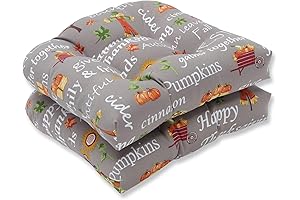 Pillow Perfect Tufted Fall Outdoor Seat Cushion, 19x19