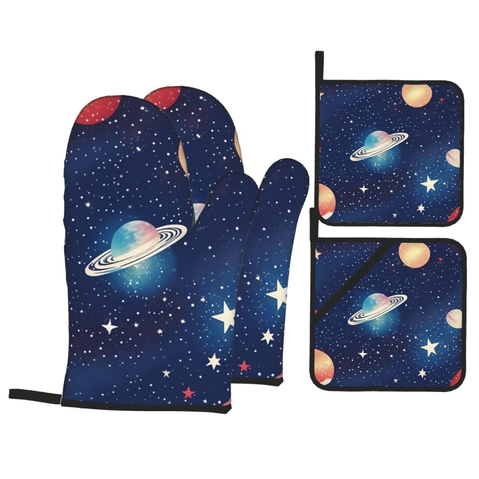 Gant de cuisine pour micro-ondes lot de 4 gants étanches ciel étoilé