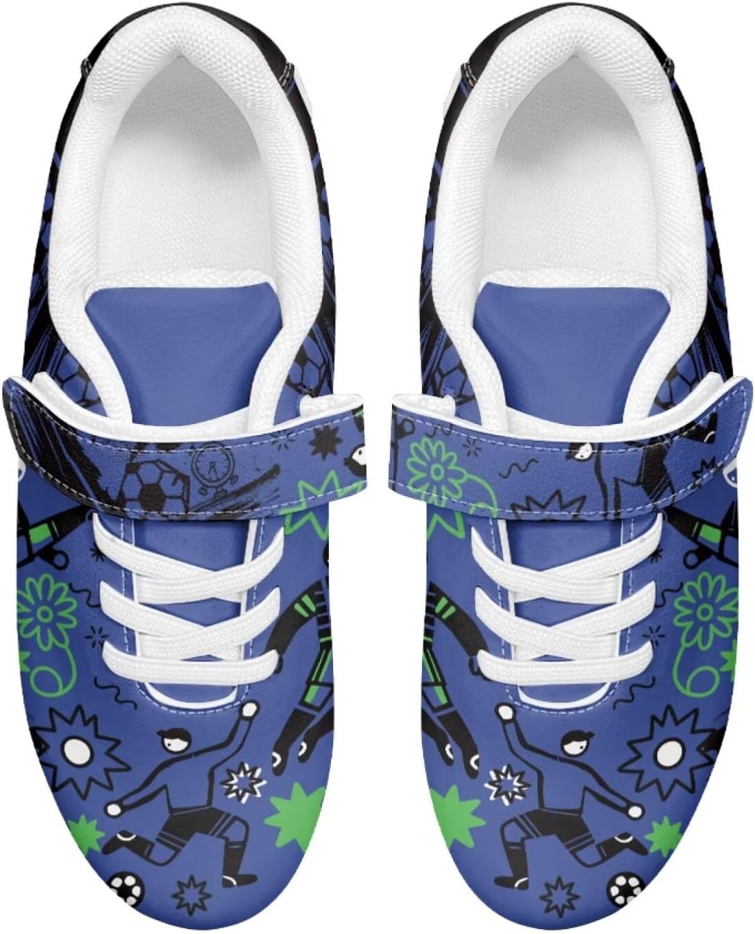 Boys Blue Soccer Cleats Football Cleats Kids Lightweight Soccer Shoes Outdoor Firm Ground Non Slip Football Shoes Size 2